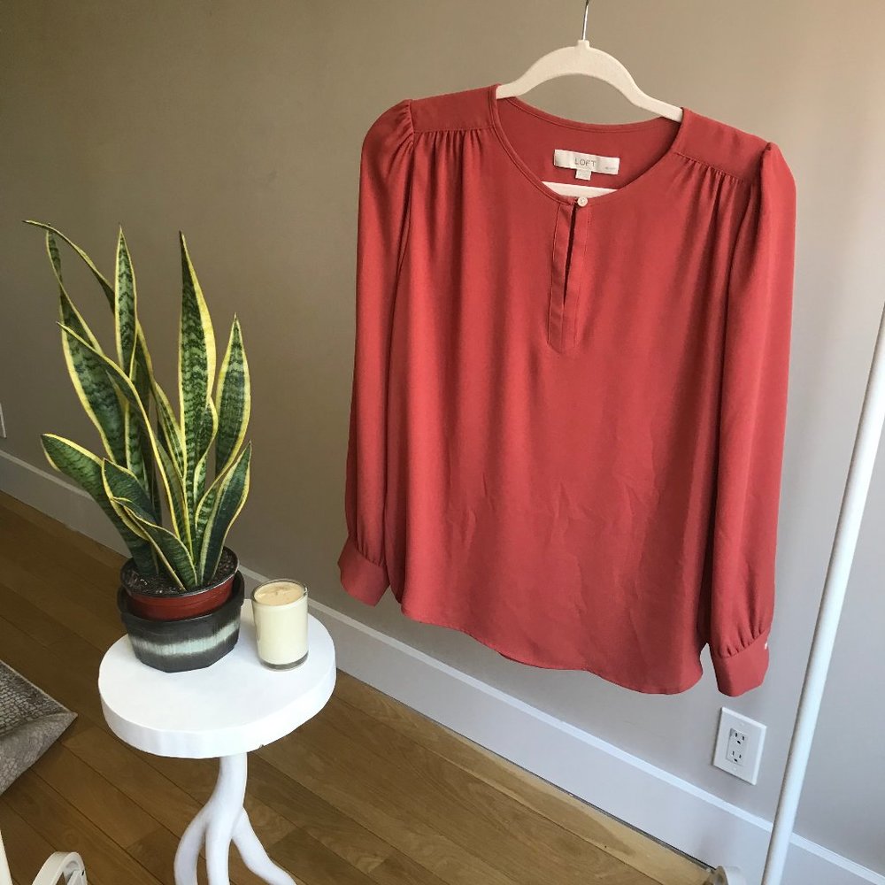 Loft Orange Blouse